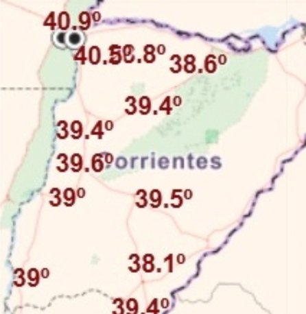 Ola de calor: las temperaturas en Corrientes superaron los 40°C de máxima