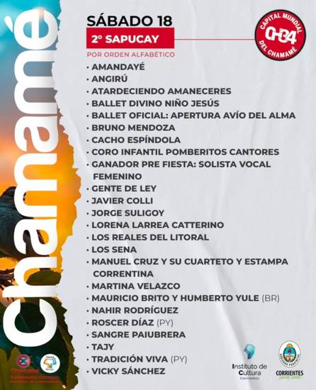 Fiesta Nacional del Chamamé: grilla de la segunda noche, TV y precios de las entradas