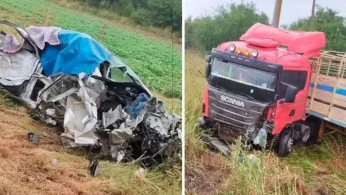 Un auto perdió el control y chocó contra un camión que se dirigía a Goya: hay tres muertos