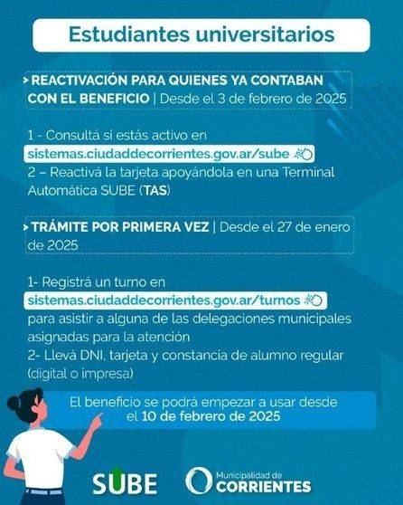 Sube Estudiantil: desde este lunes los universitarios pueden reactivar el beneficio