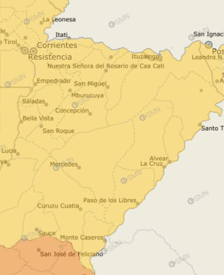 1739620031468 TRAS EL INTENSO CALOR, RIGE UNA ALERTA AMARILLA POR TORMENTAS PARA TODO CORRIENTES