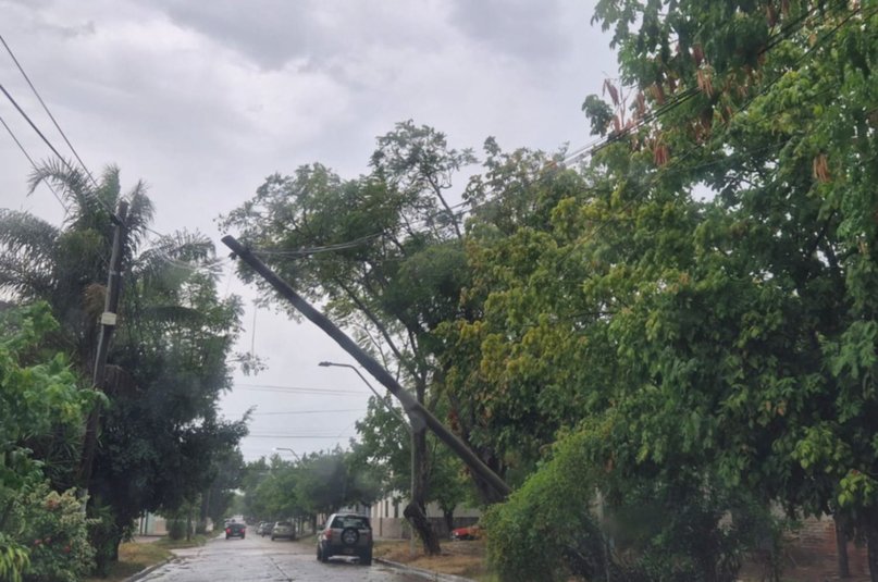 Feroz tormenta en Corrientes: causó caída de postes y árboles en algunas localidades 