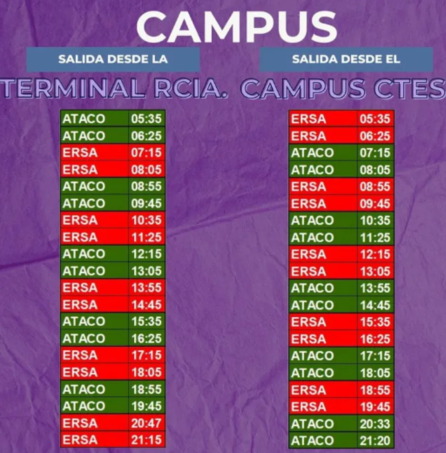 Rigen nuevos horarios del colectivo Chaco - Corrientes- Rigen nuevos horarios del colectivo Chaco - Corrientes