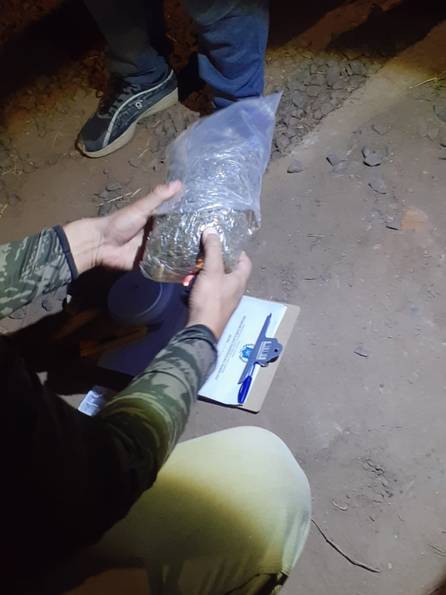 Interceptaron a una persona que trasladaba marihuana