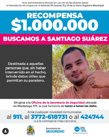 Ofrecen recompensa para dar con el paradero de un joven