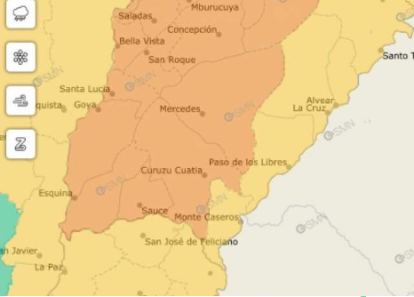 Corrientes está bajo alerta naranja y amarilla - Corrientes está bajo alerta naranja y amarilla