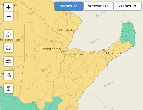 Alerta amarillo en Corrientes: cuándo llegan las lluvias y qué pasará con la temperatura