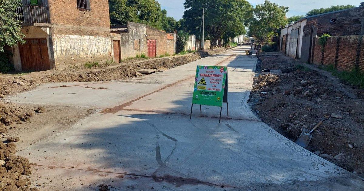 Concluyó la pavimentación y la construcción de un desagüe de una calle ...