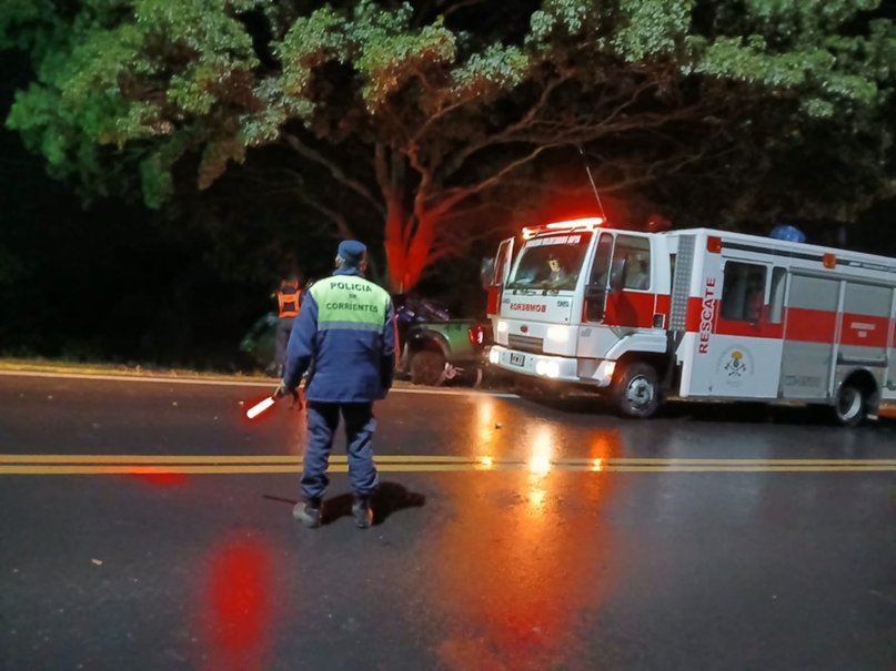 Trágico accidente en Corrientes: una camioneta chocó un árbol y murió una persona- Trágico accidente en Corrientes: una camioneta chocó un árbol y murió una persona