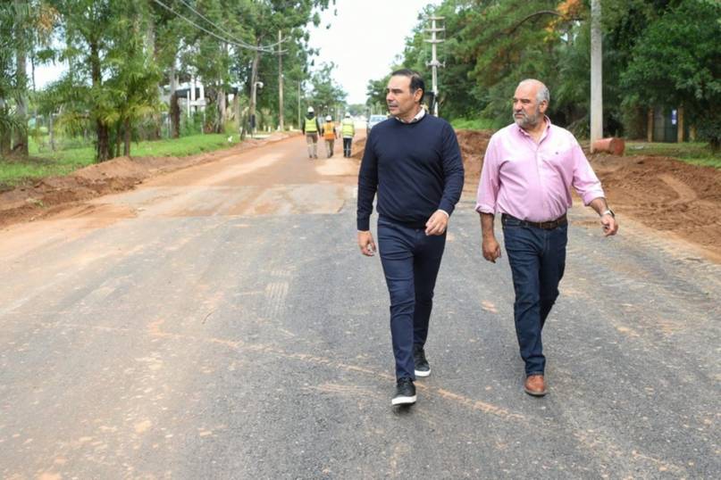 Así se encuentra la pavimentación que une tres rutas correntinas