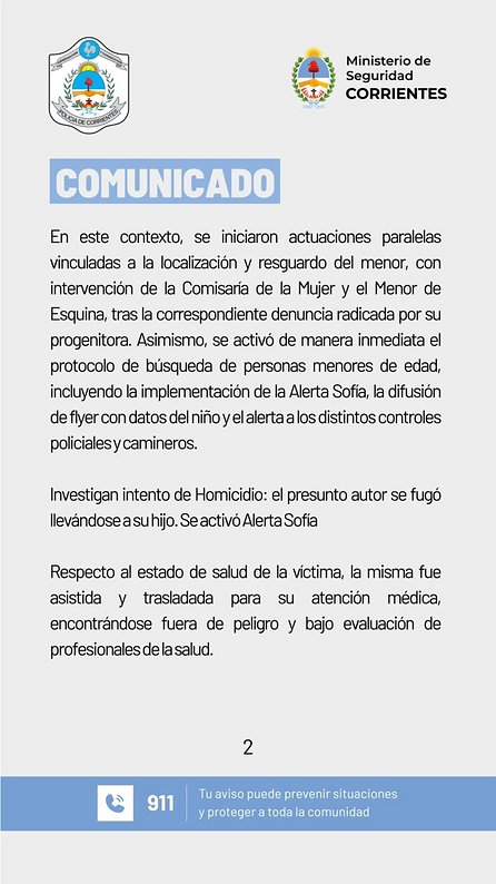 El Gobierno de Corrientes profundiza la búsqueda de Nahuá y su padre
