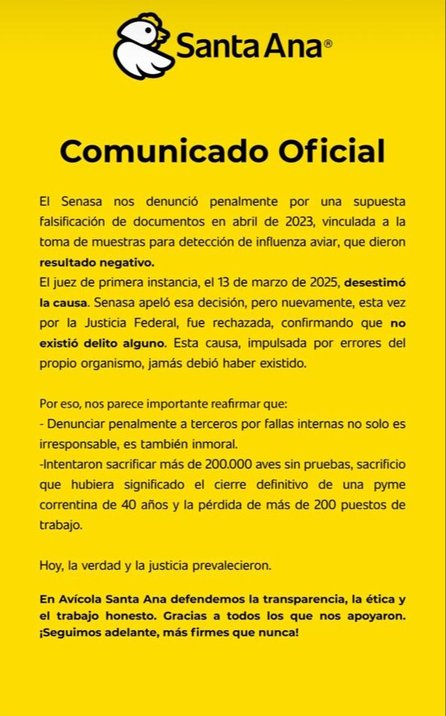Revés judicial para Senasa en su embestida contra una empresa correntina