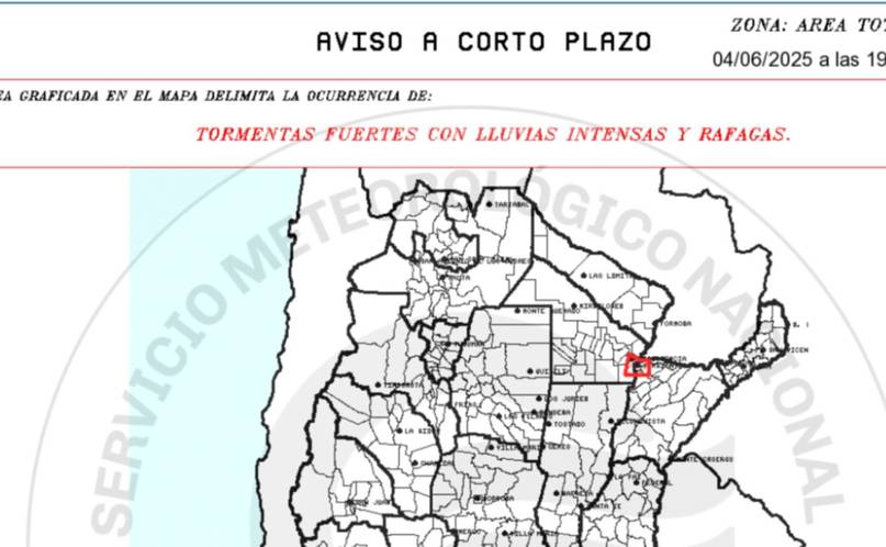 Corrientes: se registró la primera lluvia de junio y persiste la alerta amarilla 