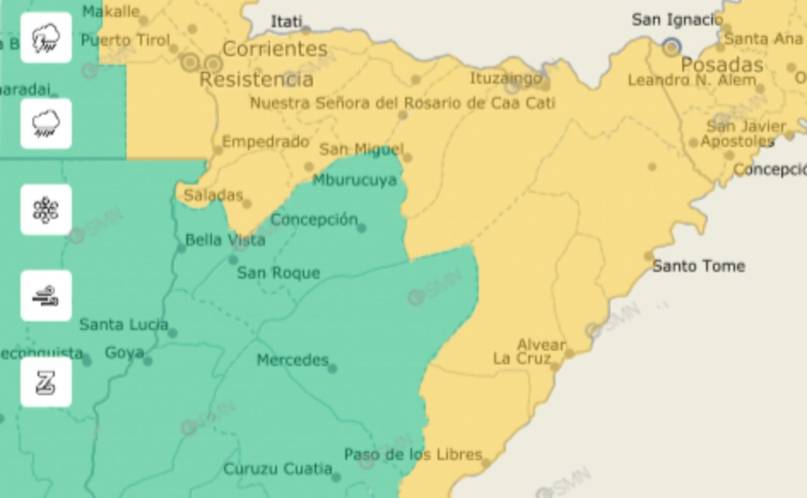 Corrientes: se registró la primera lluvia de junio y persiste la alerta amarilla 