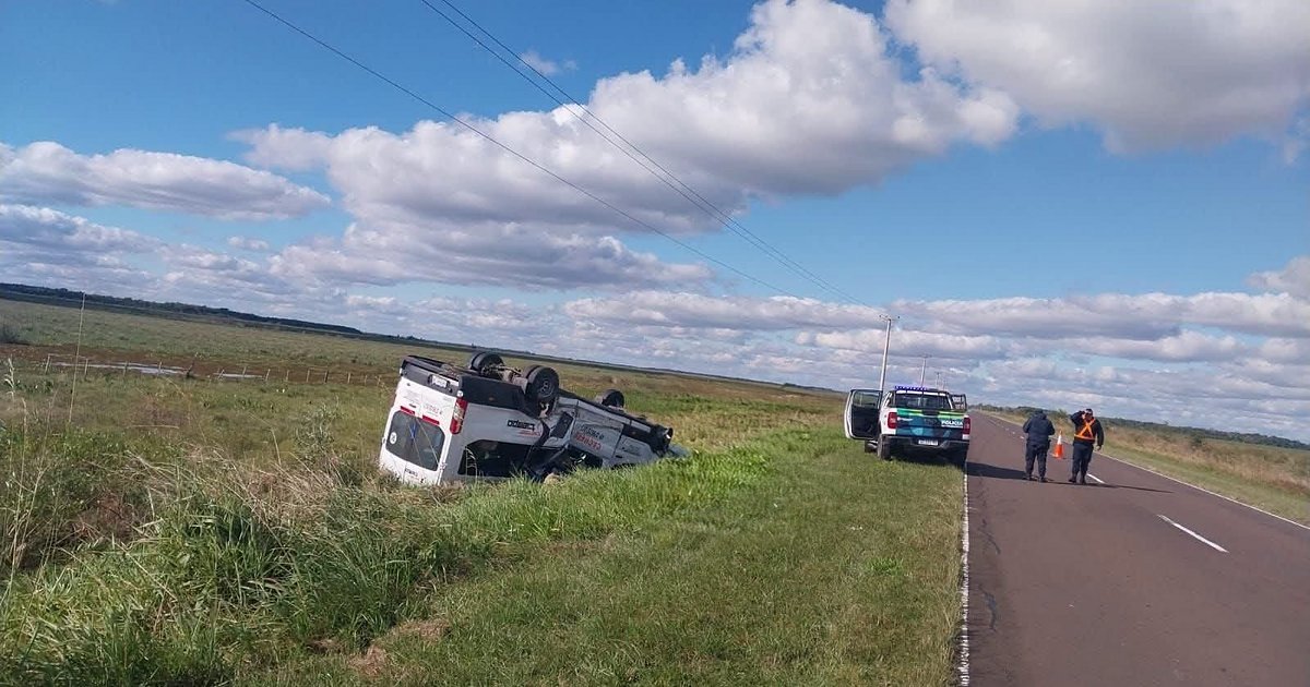 Despiste y vuelco en una ruta de Corrientes: una menor con traumatismo de cráneo