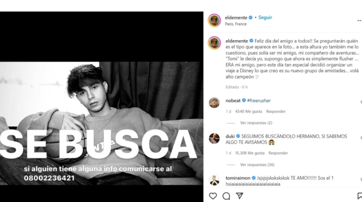 Los amigos de RusherKing respondieron picantes al reclamo que le hizo El  Demente | El Litoral