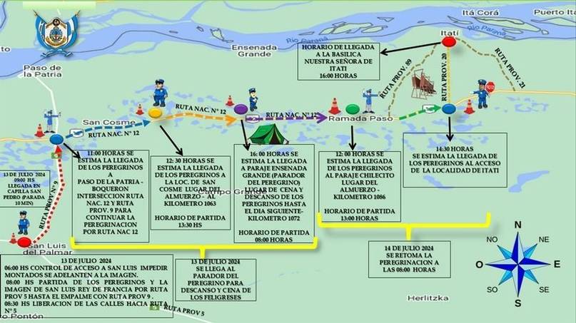 Cortes y desvíos: así es el operativo para la tradicional peregrinación a Itatí
