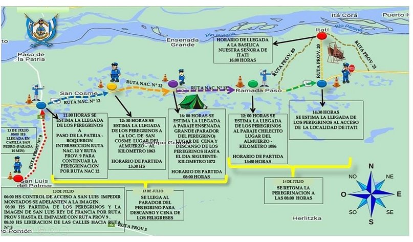 Peregrinación a Itatí: cómo serán los desvíos y el operativo de seguridad en las rutas- Peregrinación a Itatí: cómo serán los desvíos y el operativo de seguridad en las rutas
