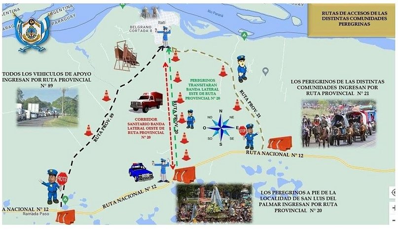 Peregrinación a Itatí: cómo serán los desvíos y el operativo de seguridad en las rutas- Peregrinación a Itatí: cómo serán los desvíos y el operativo de seguridad en las rutas