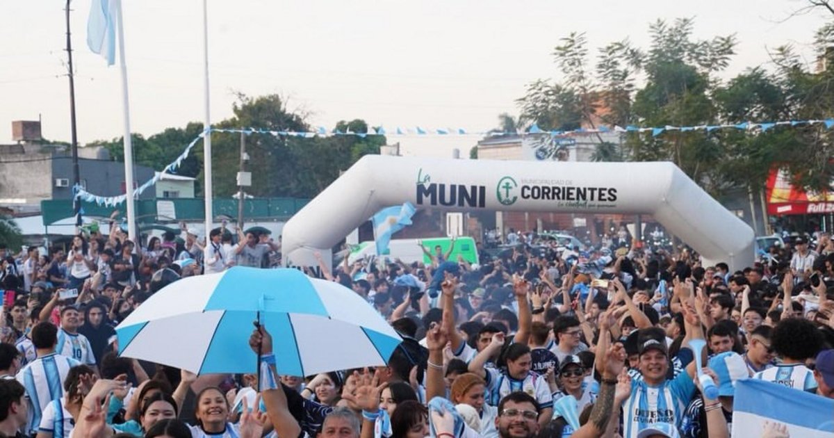 Corrientes mantiene el Fan Fest en la Poncho Verde por cábala para la final del Mundial