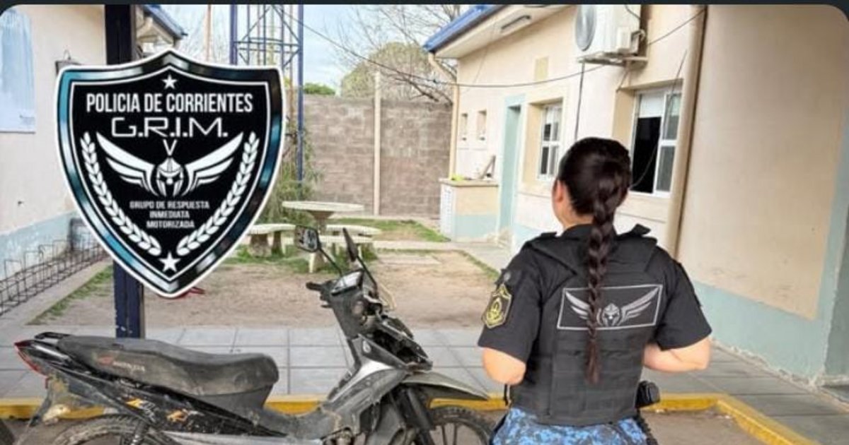 Abandonaron una moto que fue robada de una casa durante la madrugada en Corrientes
