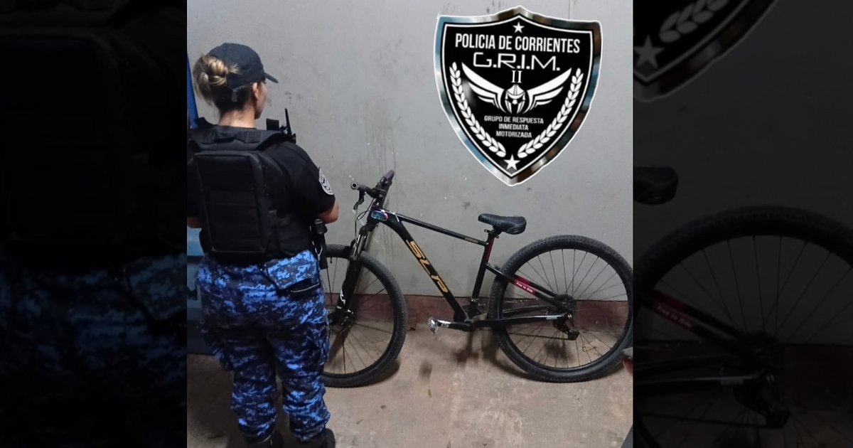 Tras quedar acorralado por la Policía, abandonó una bicicleta que había robado