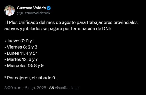 1754392916531 CUÁNDO INICIA EL PAGO DEL PLUS UNIFICADO PARA TRABAJADORES ACTIVOS Y JUBILADOS