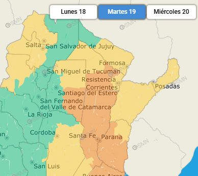 Alerta amarillo por lluvias y tormentas fuertes en Corrientes- Alerta amarillo por lluvias y tormentas fuertes en Corrientes