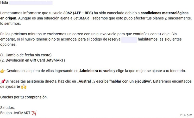  Por la feroz tormenta, hubo demoras en vuelos a Corrientes y cancelaciones en Resistencia