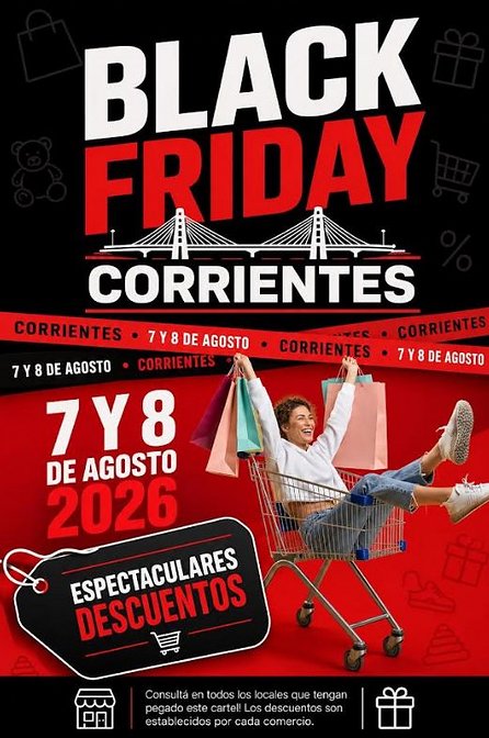Comerciantes unidos impulsan un “Black Friday en Corrientes" los días 7 y 8 de agosto