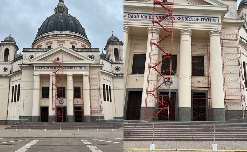 Clausuraron el acceso a la Basílica de Itatí por obras - Clausuraron el acceso a la Basílica de Itatí por obras