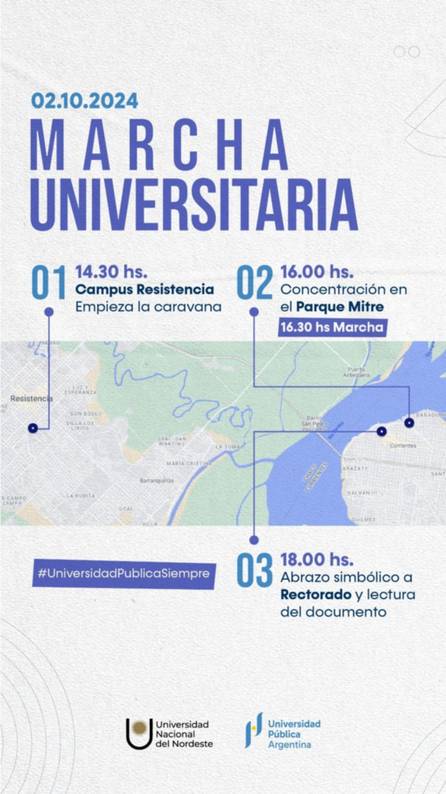 Marcha Universitaria: Corrientes y Chaco se unirán en defensa de la educación pública