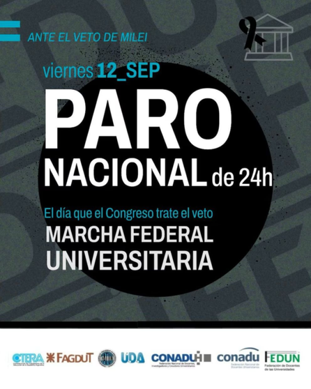 1757587586771 PARO NACIONAL DE DOCENTES UNIVERCITARIOS EN CONTRA AL VETO FIRMADO POR EL PRESIDENTE MILEI