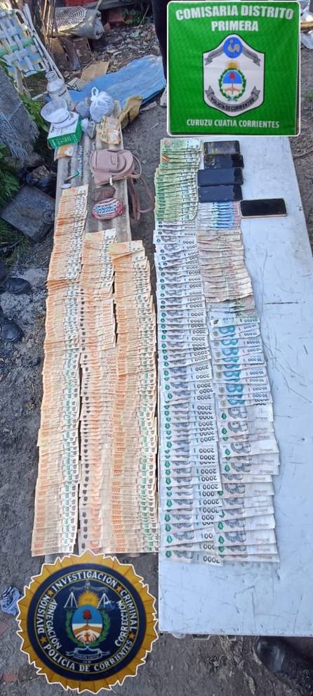 Curuzú Cuatiá: en un allanamiento incautaron droga, celulares, dinero y una pava eléctrica