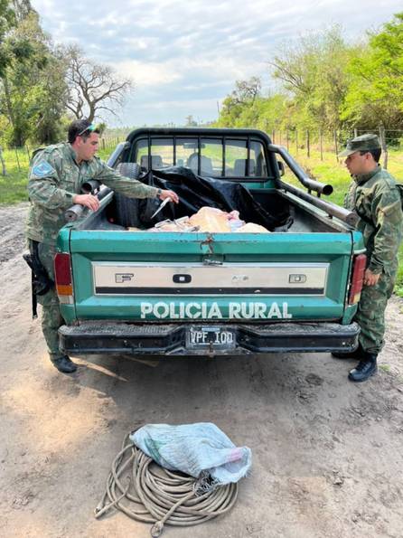 Corrientes: dos hombres detenidos con media tonelada de carne ilegal