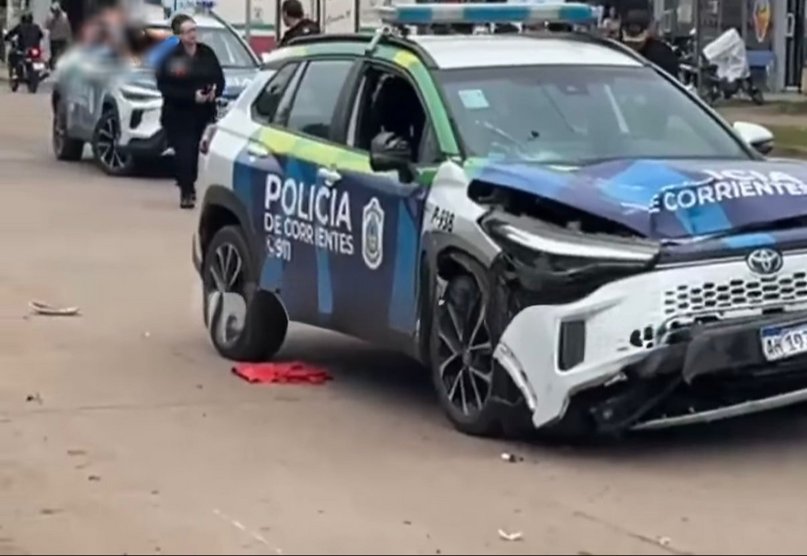 Corrientes: murió una motociclista tras ser atropellada por un patrullero