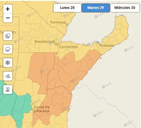 Calor extremo en Corrientes: la máxima llegó a 38,4 °C y anuncian lluvias y tormentas