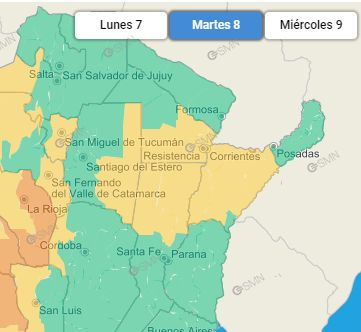 Alerta por lluvias y tormentas fuertes para Corrientes 