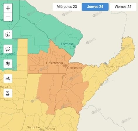 La térmica superó los 46 grados en Corrientes y rige una alerta naranja por tormentas