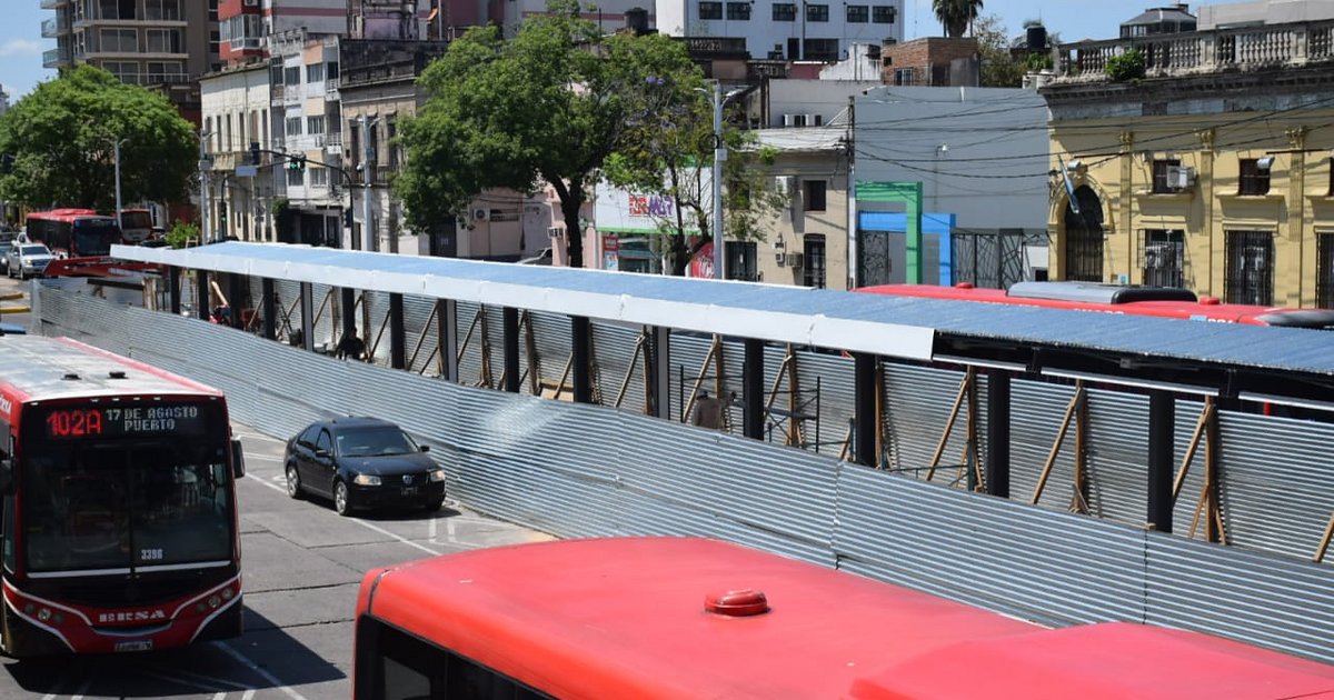 Cómo avanzan las obras en la parada de colectivos del puerto | El Litoral