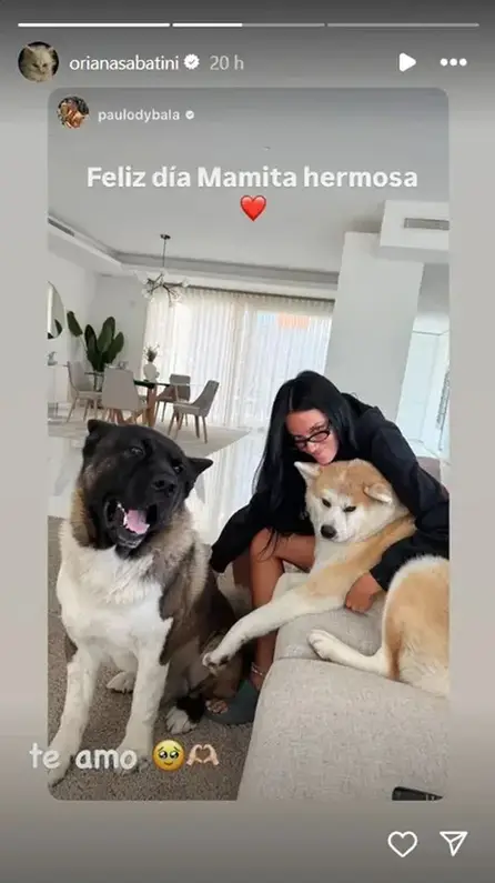 El tierno mensaje de Paulo Dybala a Oriana Sabatini en su primer Día de la Madre- El tierno mensaje de Paulo Dybala a Oriana Sabatini en su primer Día de la Madre