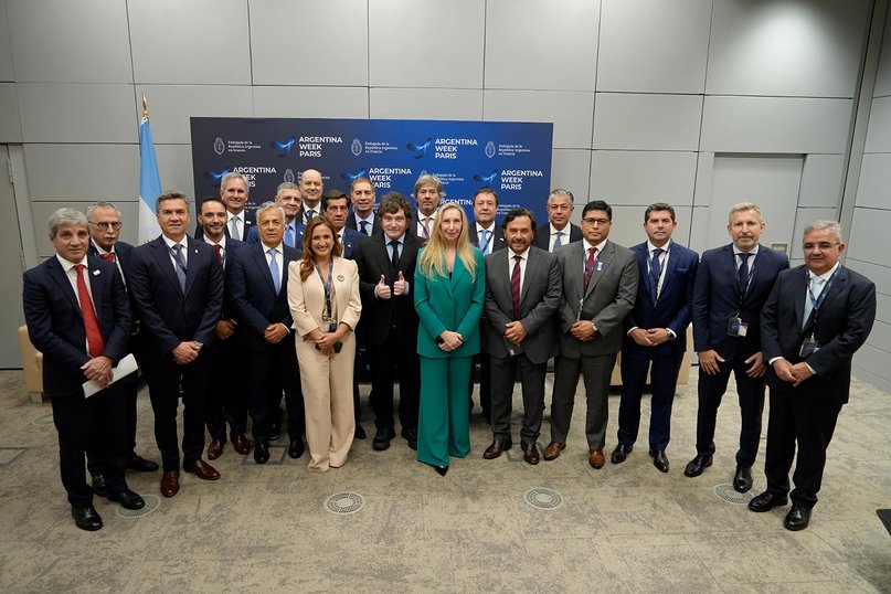 Argentina Week: Juan Pablo Valdés con Macrón en la gira por París con Milei