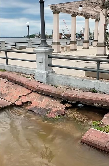 Explican qué pasó con el socavamiento de la Punta San Sebastián en Corrientes- Explican qué pasó con el socavamiento de la Punta San Sebastián en Corrientes