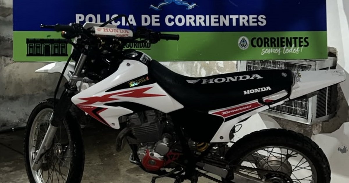 Localizaron en Corrientes una moto de alta cilibrada robada en Buenos Aires