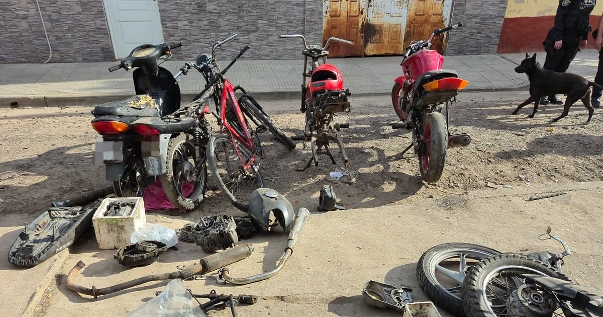 Desarticularon un taller de motopartes ilegales y demoraron a cuatro personas en Corrientes