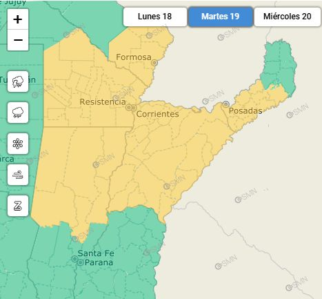 Pronóstico: se mantiene el alerta por lluvias y tormentas fuertes en Corrientes- Pronóstico: se mantiene el alerta por lluvias y tormentas fuertes en Corrientes
