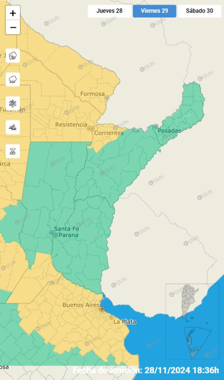 Pronóstico: sigue el alerta por lluvias y tormentas para Corrientes