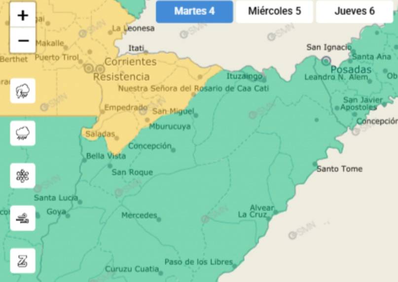Luego del intenso calor, llegan tormentas fuertes a Corrientes 