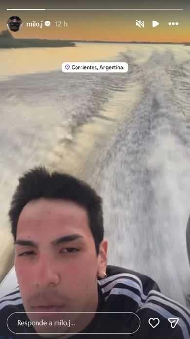 Milo J estuvo en Corrientes para disfrutar de la naturaleza y la pesca