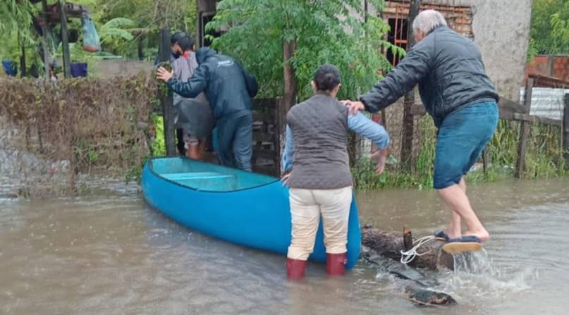 Tras cuatro días de temporal en San Luis del Palmar, la cifra llega a 240 evacuados